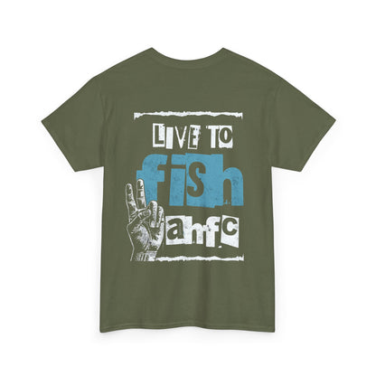 AHFC Live to Fish T-Shirt - Retro Skate Fishing Apparel