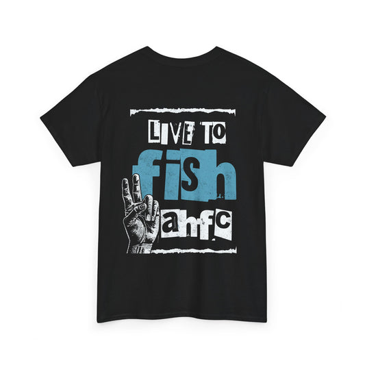 AHFC Live to Fish T-Shirt - Retro Skate Fishing Apparel